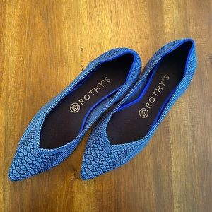 Rothy’s Python Blue Pointed Shoe - Size 8